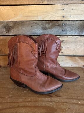 Zodiac Zline Brown Frindged Cowboy Boots